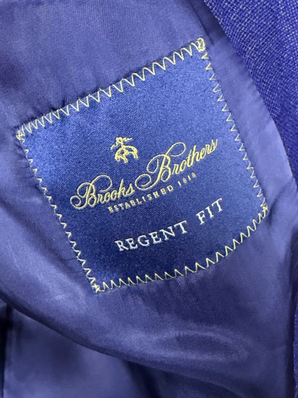 Brooks Brothers Reda Blazer Men 48R Blue Regent Fit 2 Button Single Vent - Picture 7 of 16